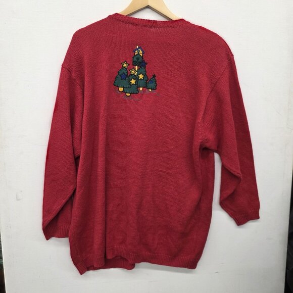Quacker Factory Women 2XL Cardigan Sweater Christmas Holiday Knit Vintage - Picture 2 of 10